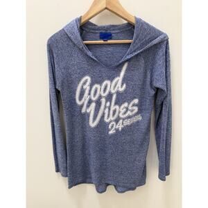 Women’s Medium Blue “Good vibes 24/7” Hoodie